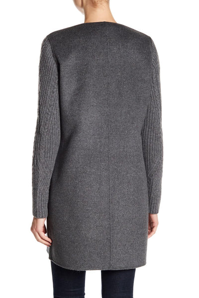 Rib Sleeve Coat in Flannel