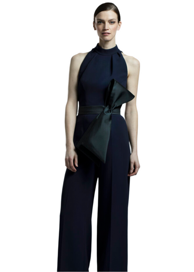 Halter Neck Jumpsuit in Black