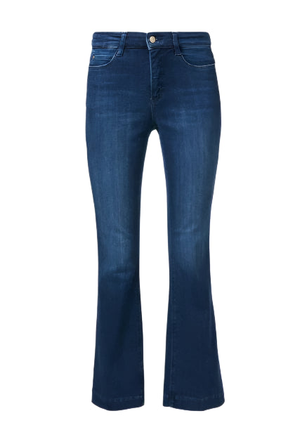 Blue jeans on a white background