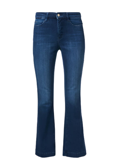 Blue jeans on a white background