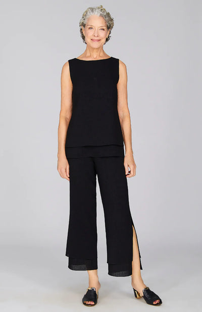 Microlinen Double Layer Pant in Black