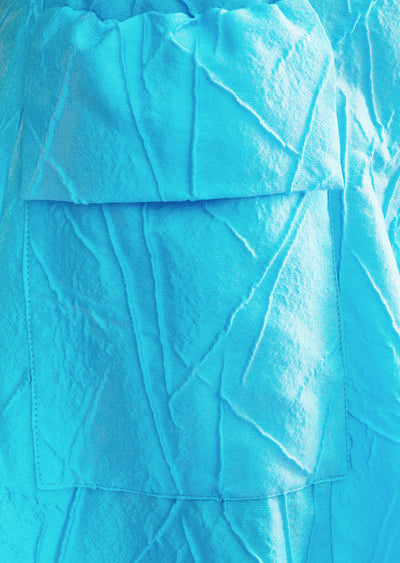 Mikado Jacquard Dress in Turquoise