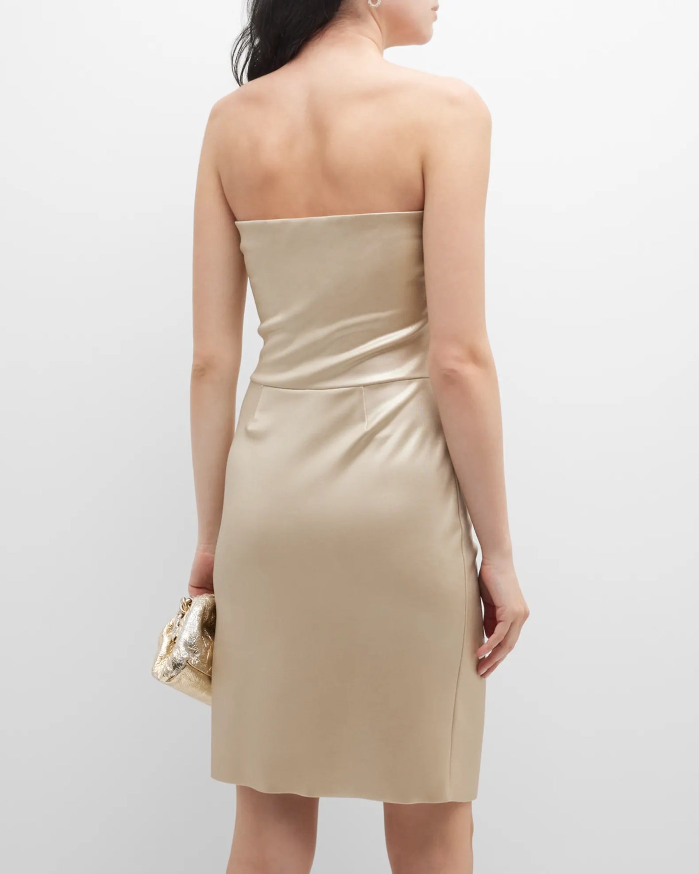 Cesaria Splendid Gold Shimmer Dress