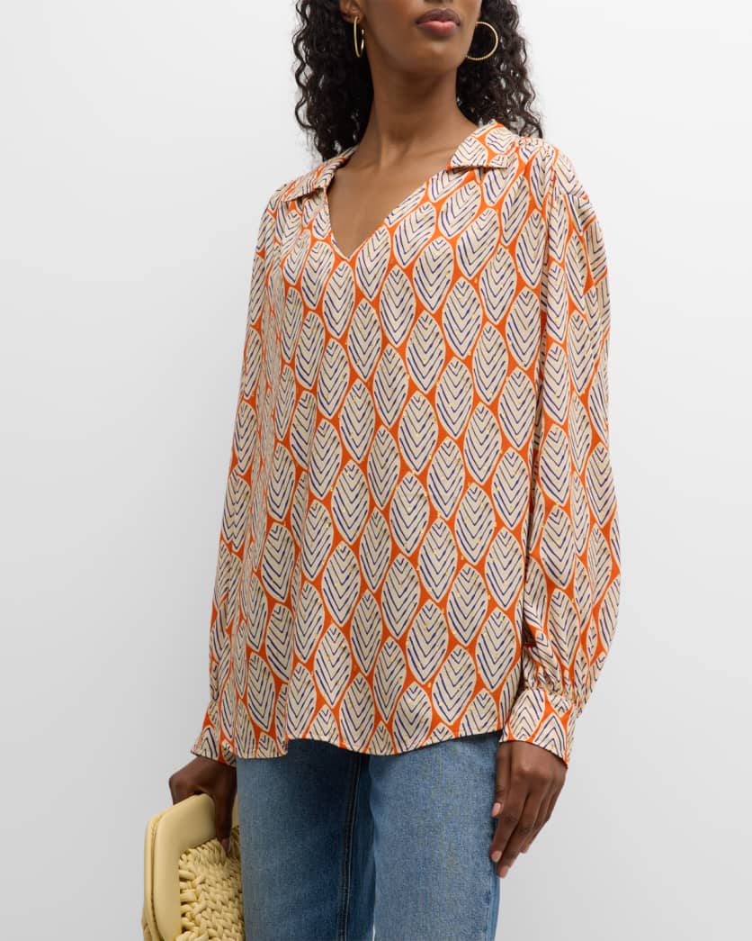 Davy Sparkle Leaf Blouse