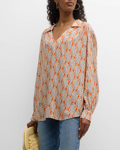 Davy Sparkle Leaf Blouse