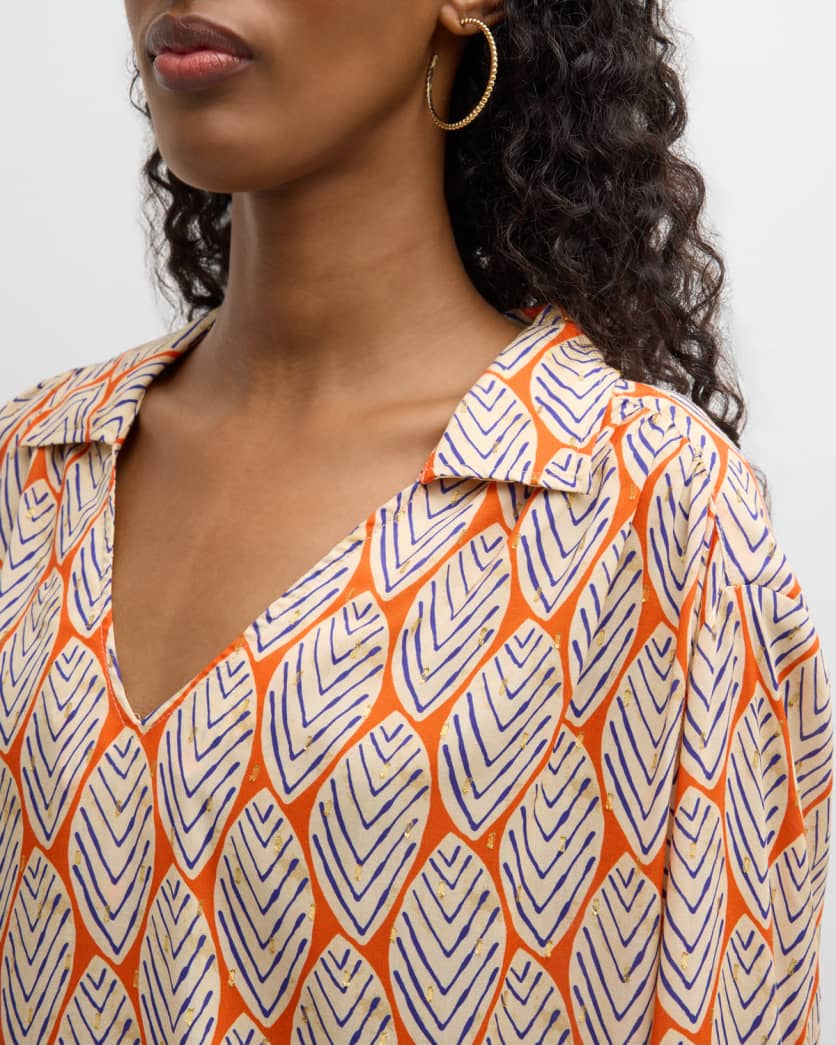 Davy Sparkle Leaf Blouse