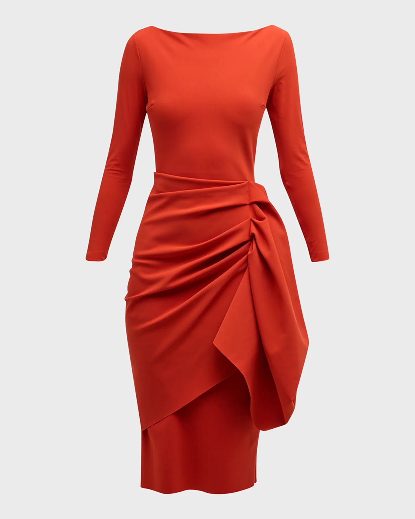 Hypnos Draped Bodycon Midi Dress