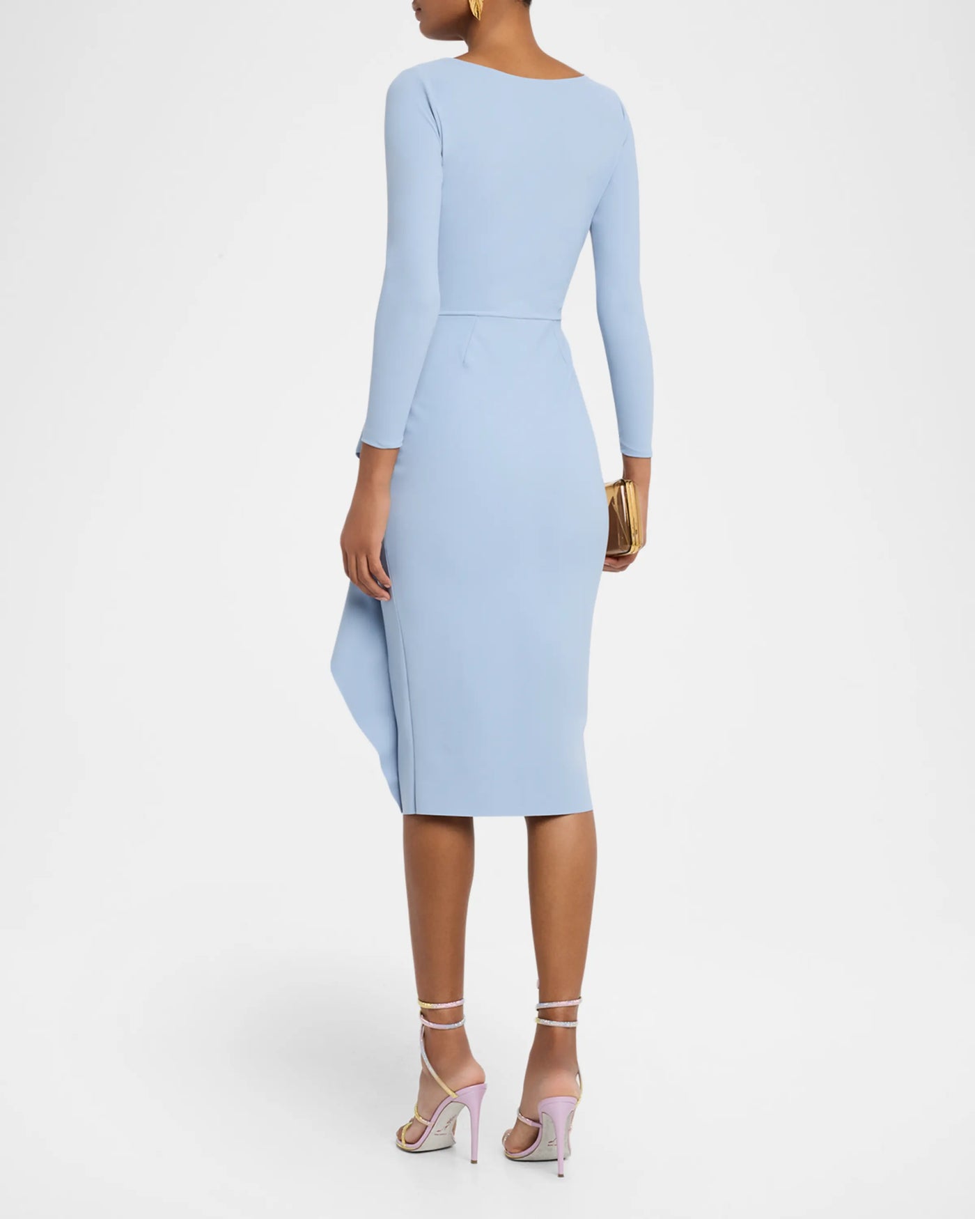Sayon Midi Dress in Retro Blue