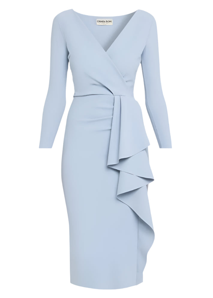 Sayon Midi Dress in Retro Blue