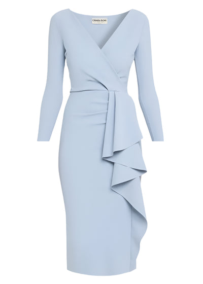 Sayon Midi Dress in Retro Blue