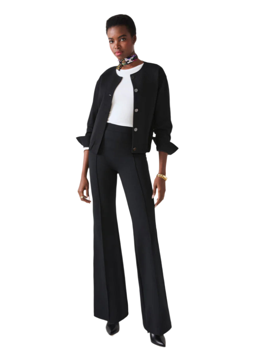 Ponte Flare Pant in Classic Black