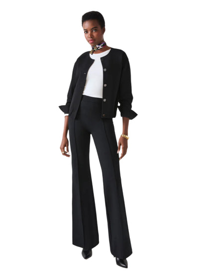 Ponte Flare Pant in Classic Black