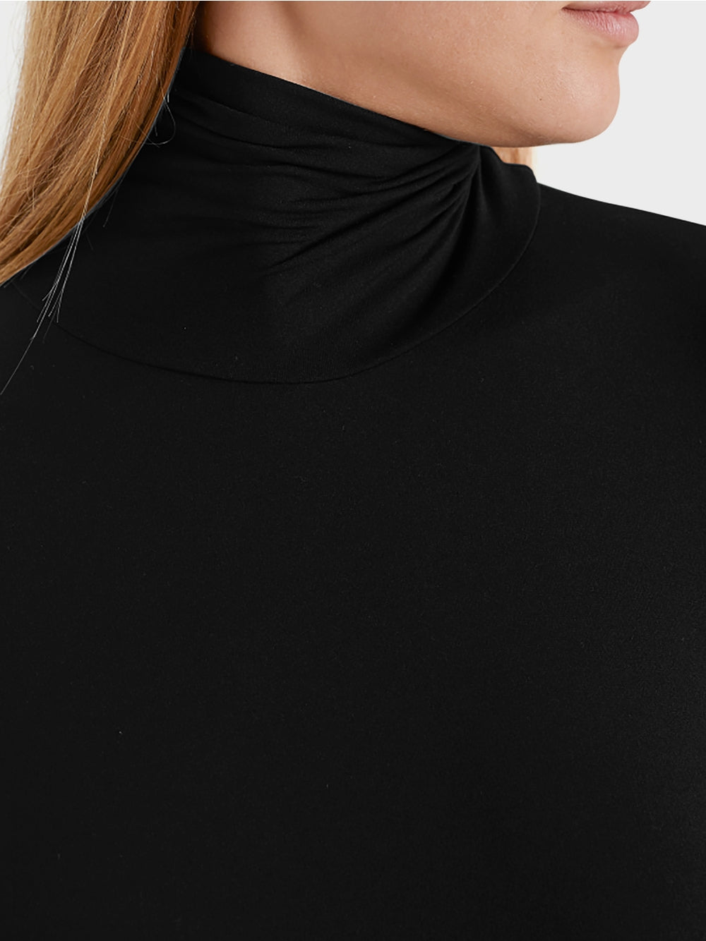 Long Sleeve Mock Neck - Black