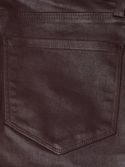 Selma Coated Bootcut Jean in Chocolate Coated