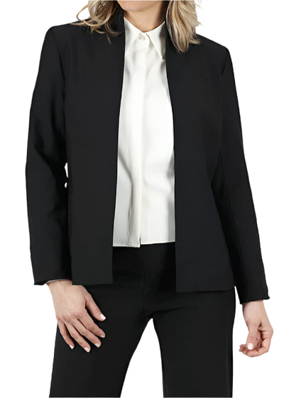 Shaped Jacket in Black Pique