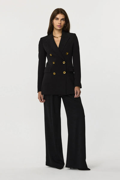 Mia Double Breasted Blazer in Jet