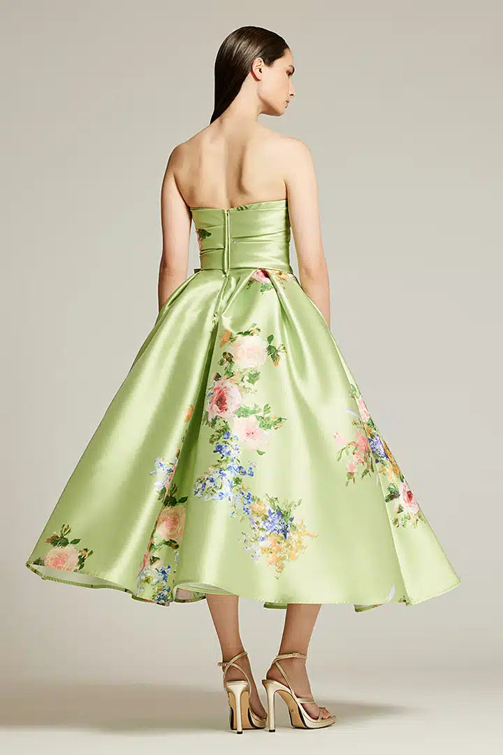 Lime Green Floral Dress