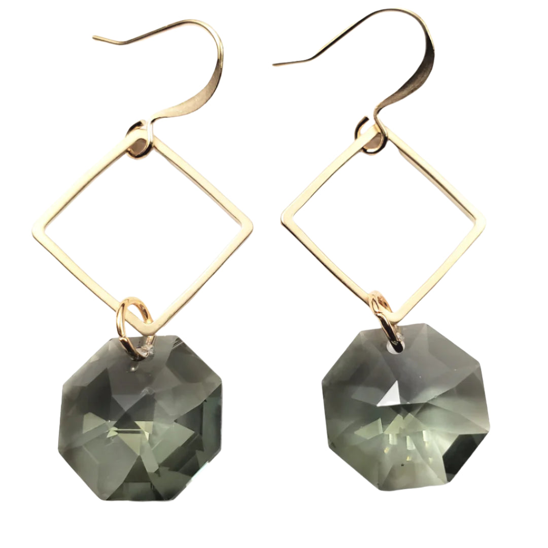 Sage Green Drop Earrings