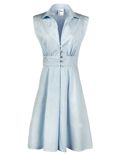Lady Like Dress Weathercloth: Pale Blue