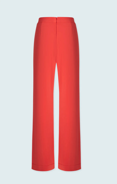 Wide Leg Sailor Pant in Red