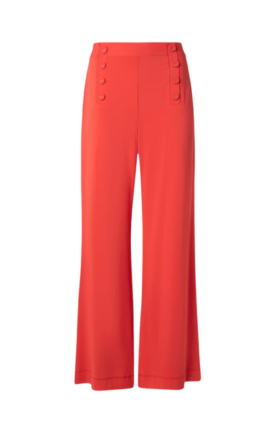 Wide Leg Sailor Pant in Red