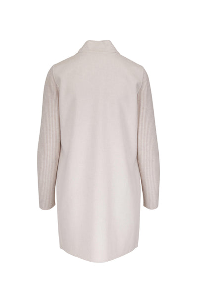 Rib Sleeve Coat - Birch