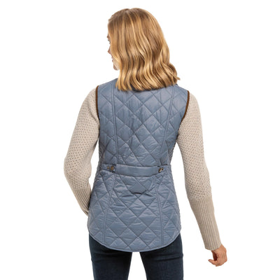 Vista Quilted Nylon Vest in Blue