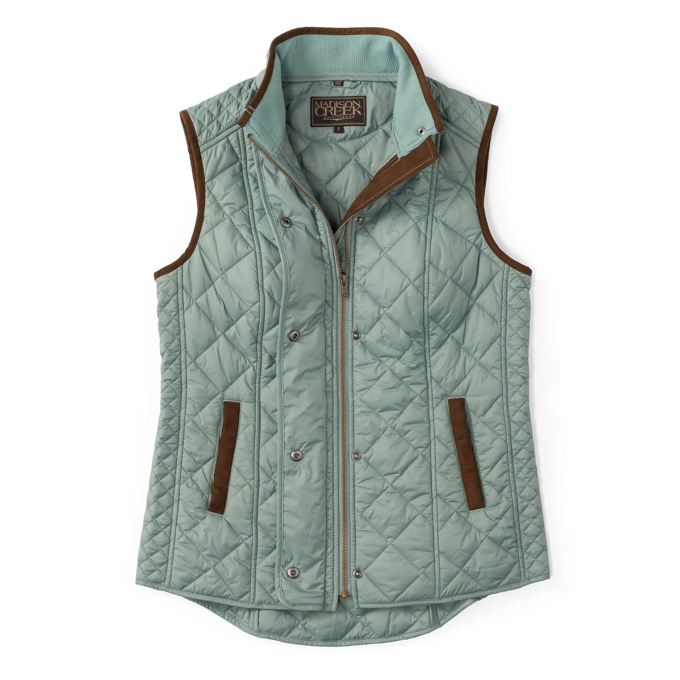 Vista Quilted Nylon Vest in Topaz