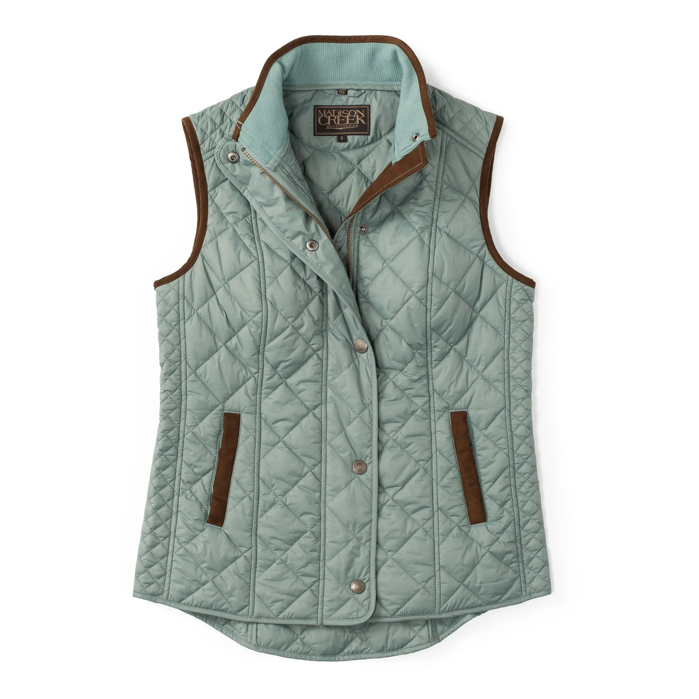 Vista Quilted Nylon Vest in Topaz