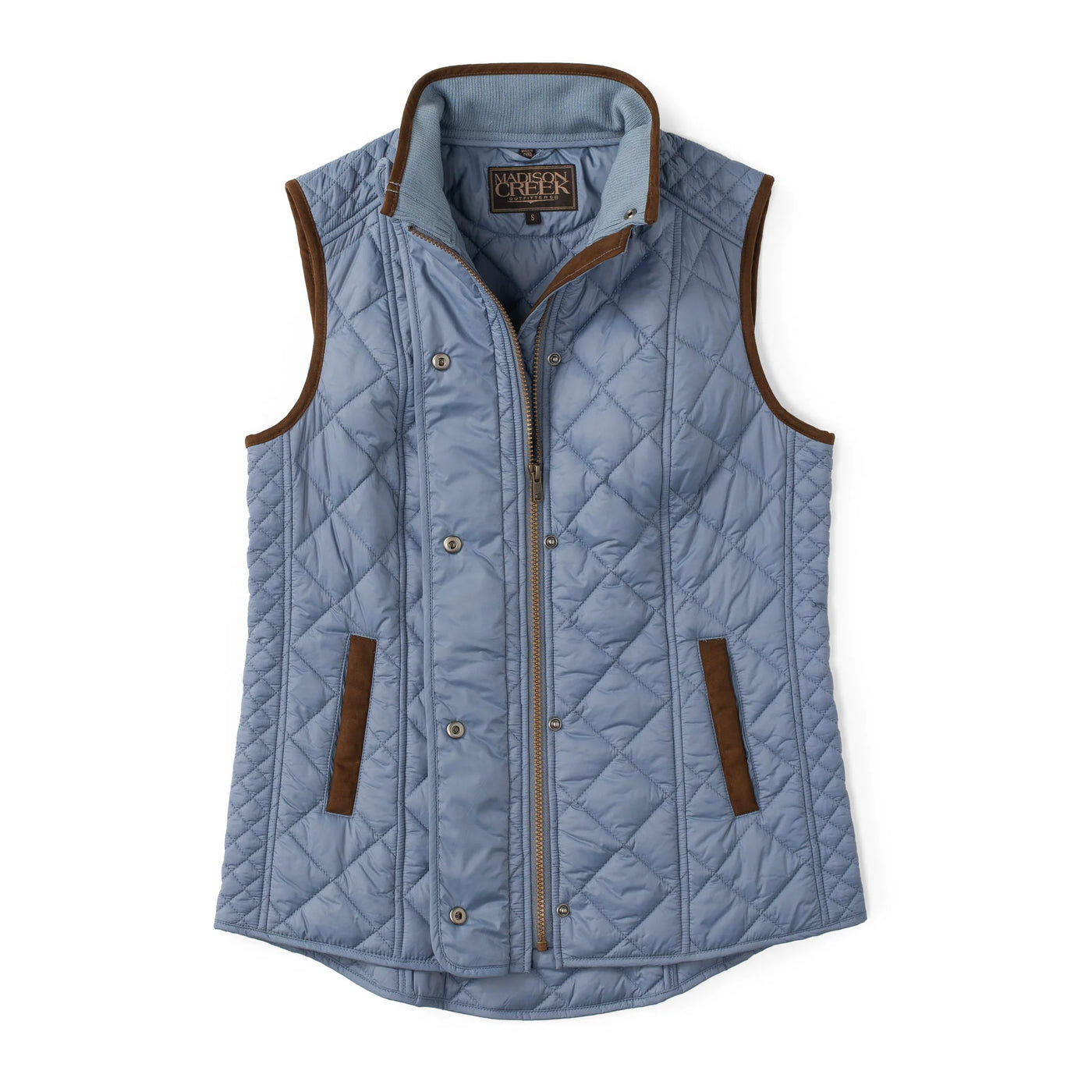 Vista Quilted Nylon Vest in Blue
