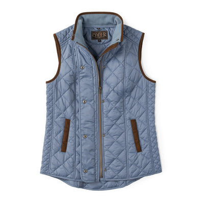 Vista Quilted Nylon Vest in Blue