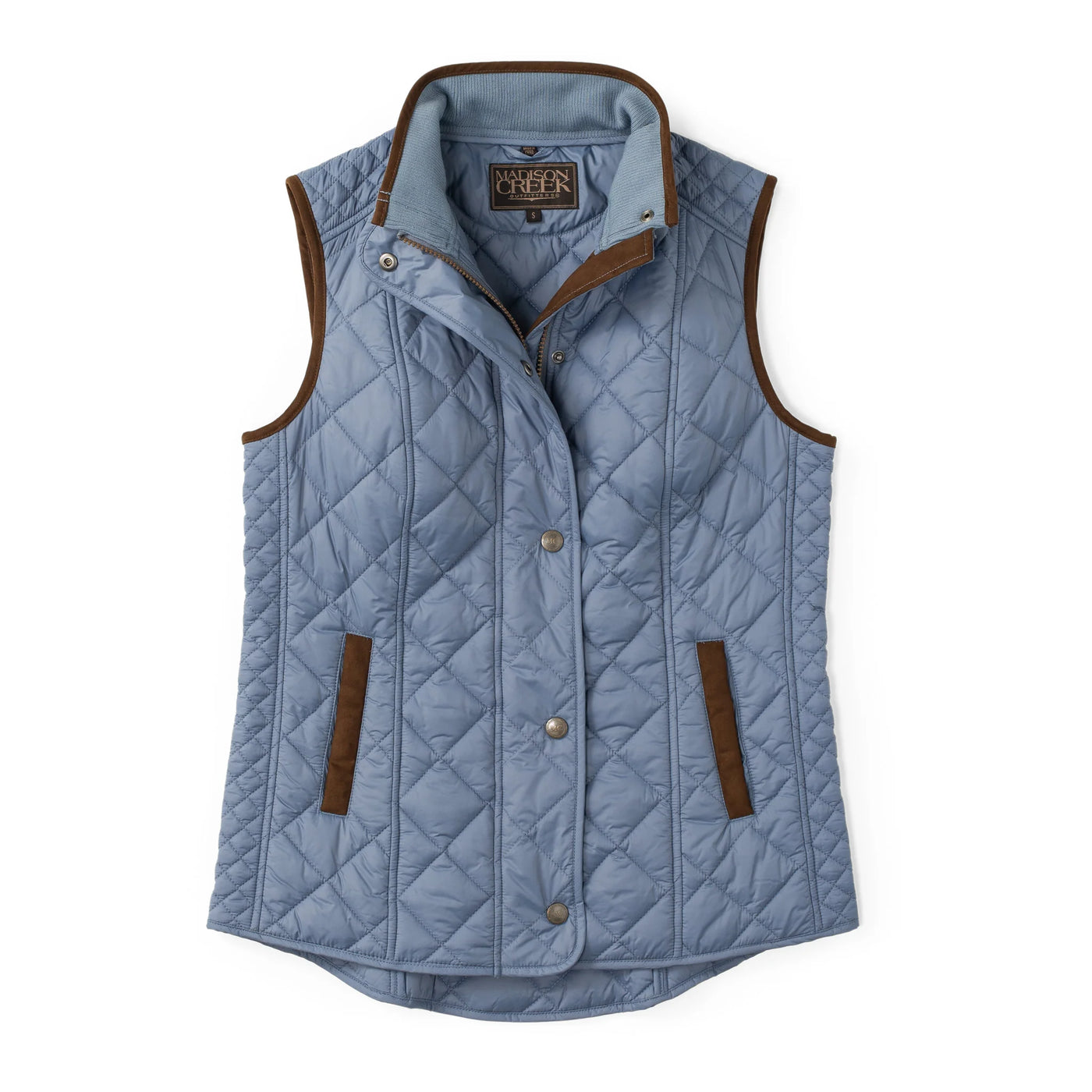 Vista Quilted Nylon Vest in Blue