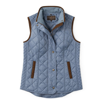 Vista Quilted Nylon Vest in Blue
