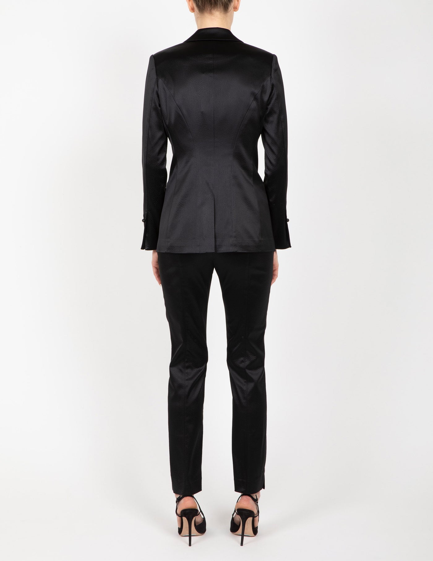 Ostrich Embossed Satin Pants