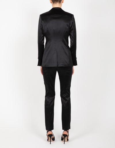 Ostrich Embossed Satin Pants