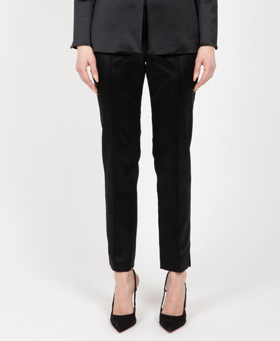 Ostrich Embossed Satin Pants