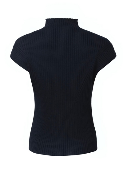 Cheminee Rib Top in Black