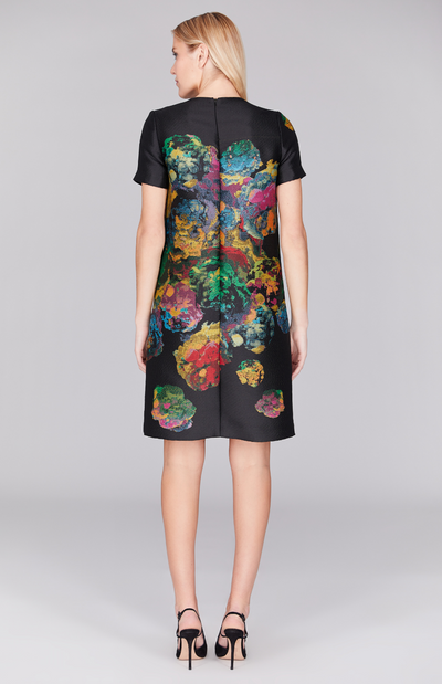 PREORDER Rennaisance Jacquard Short Sleeve Shift Dress