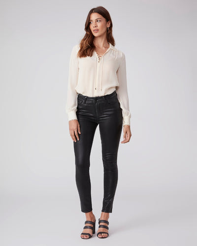 Hoxton Ankle Pant in Black Fog Luxe Coating