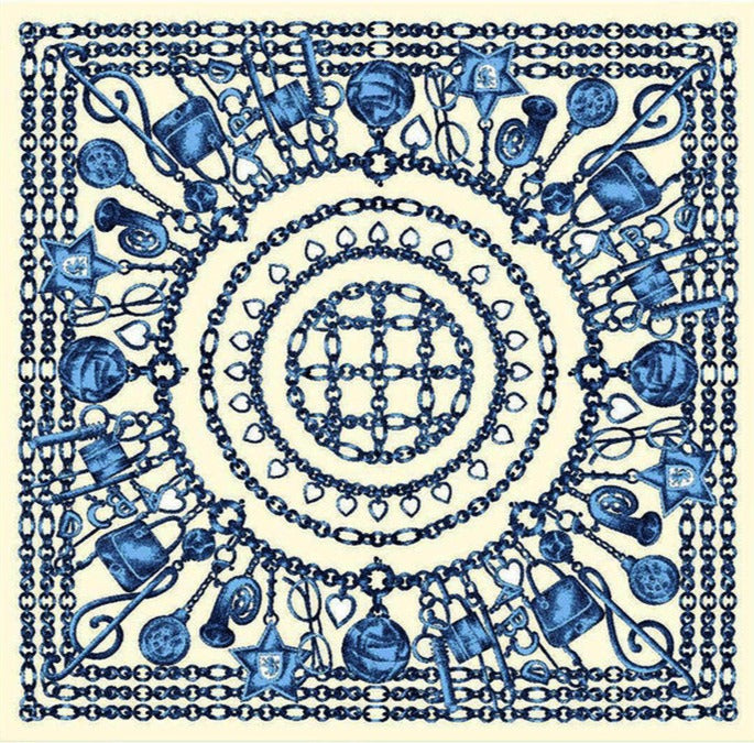 Silk Printed Scarf: Bracelets Sky